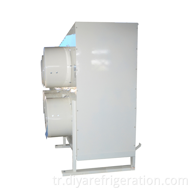 Water blowing frosting air cooler